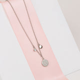 Fine | Short Silver Crystal & Charms Necklace