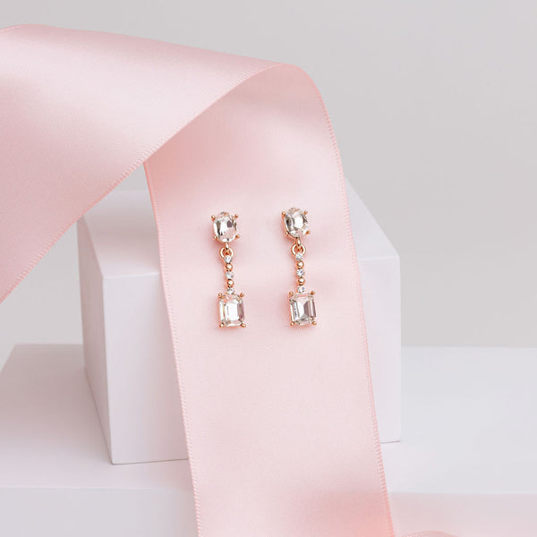 Fine | Rose Gold CZ Drop Earring
