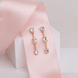 Fine | Rose Gold Crystal Drop Earring