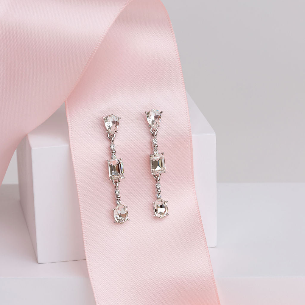 Fine | Silver Crystal Drop Earring