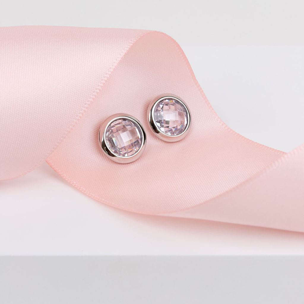 Fine | Silver Crystal Stud Earring