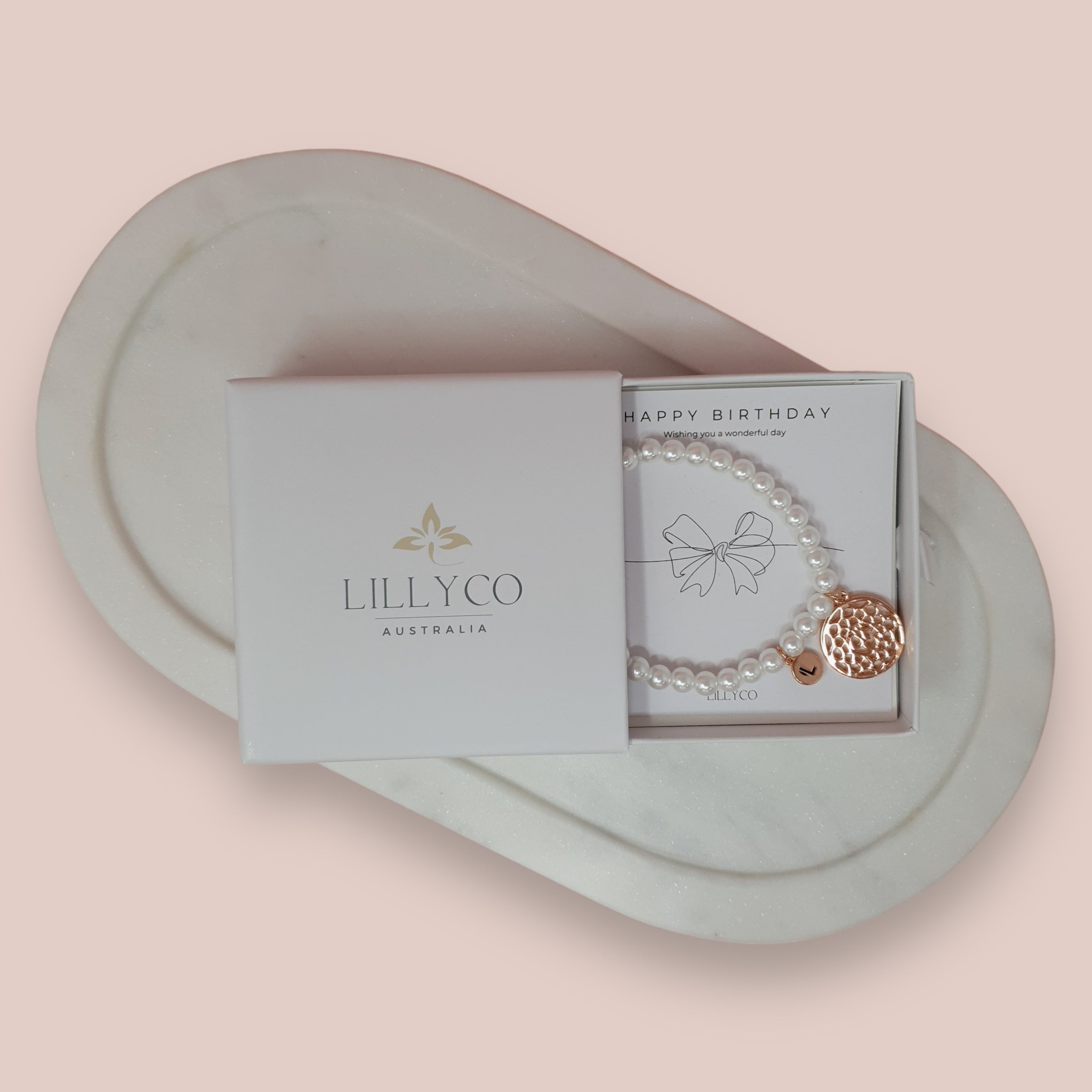 JEWELLERY GIFT BOX | Happy Birthday #2 Boxed Rose Gold Bracelet