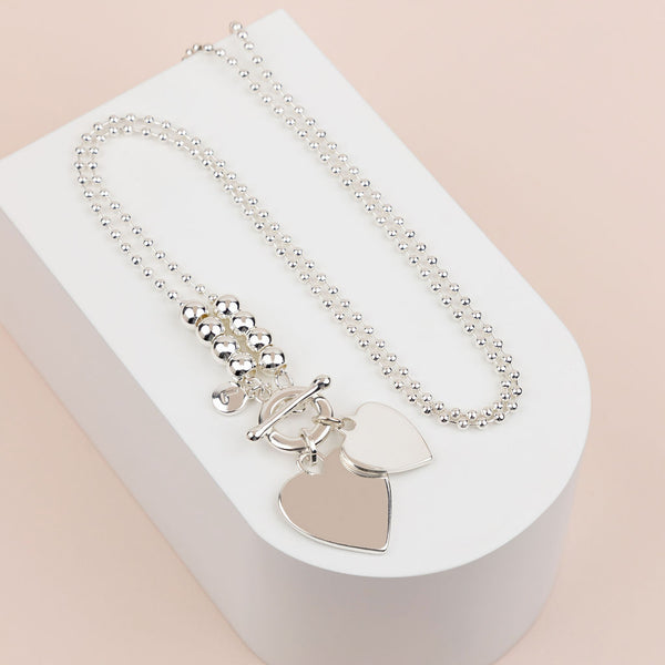 HEART COLLECTION | Silver 2 Heart Necklace