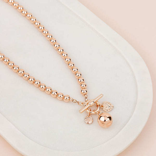 Limited Edition | SHORT | Rose Gold Ball Necklace