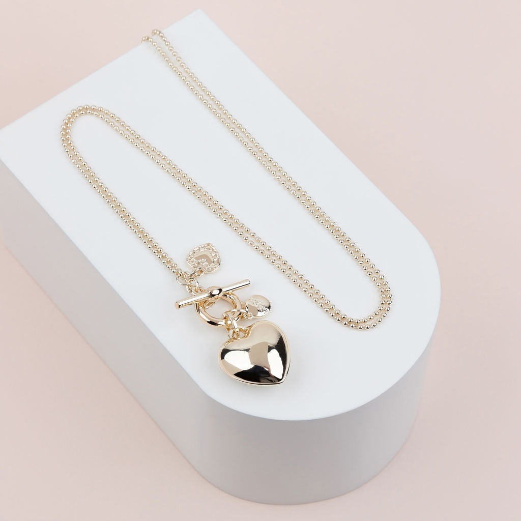 LIMITED EDITION | Light Gold Heart Long Necklace