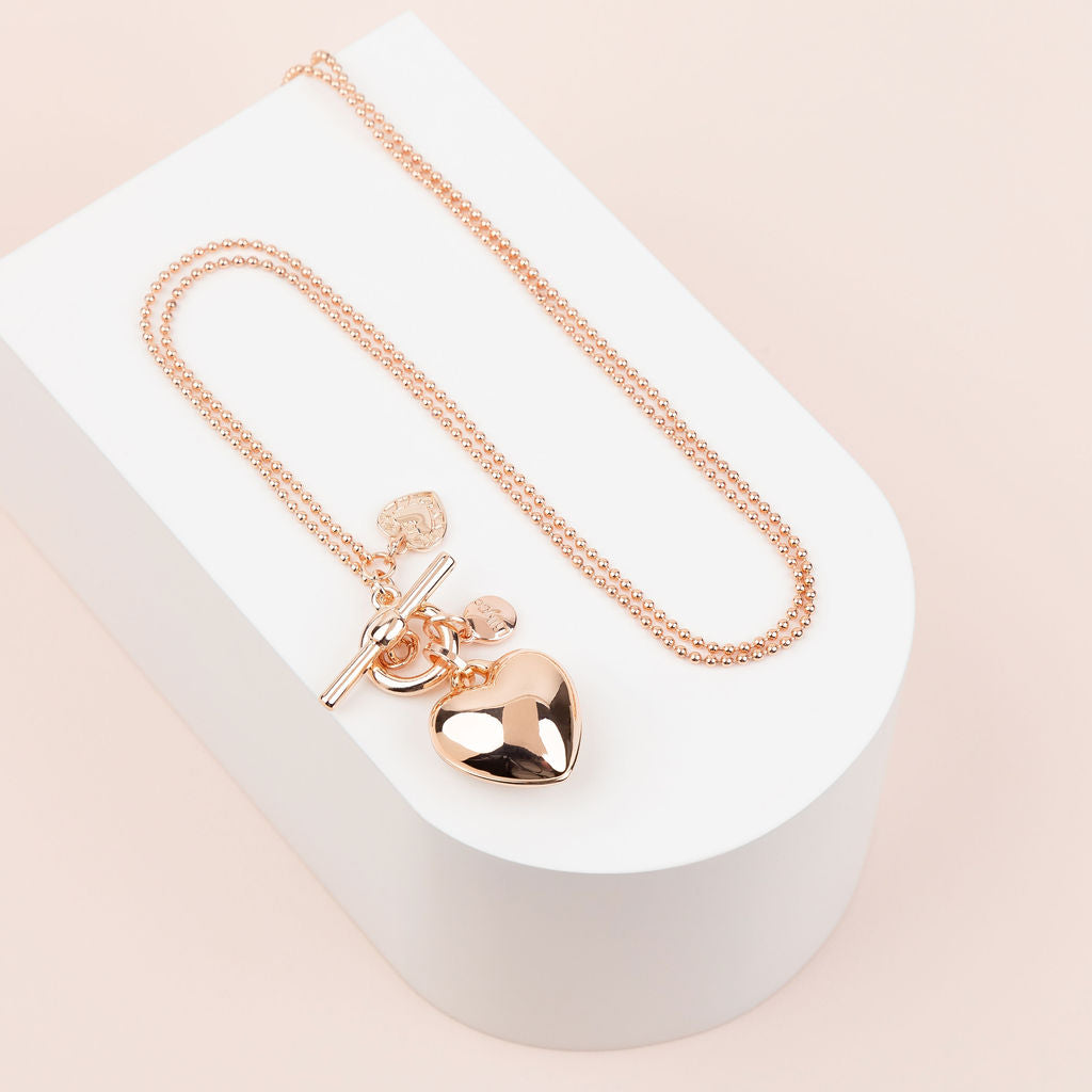 LIMITED EDITION | Rose Gold Heart Long Necklace