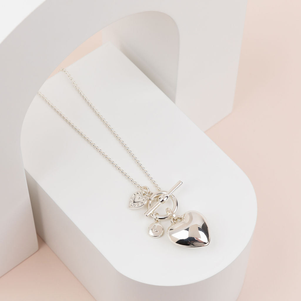 LIMITED EDITION | Long Silver Heart Necklace