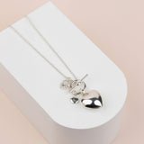 LIMITED EDITION | Long Silver Heart Necklace