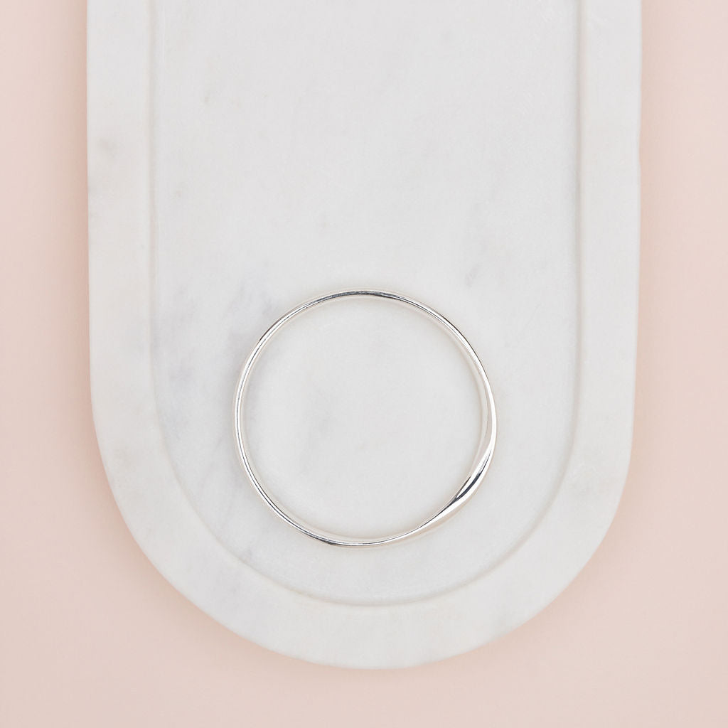 Silver Twisted Bangle