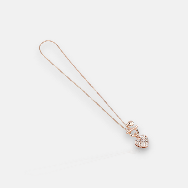 SHORT | Rose Gold Bling Heart Necklace
