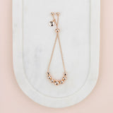 Adjustable Rose Gold Bead Bracelet