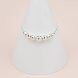 Adjustable Silver Bead Bracelet