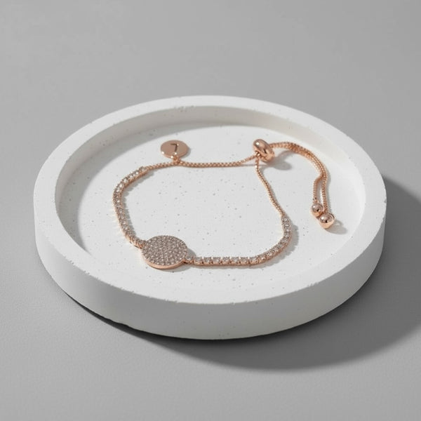 Fine | Rose Gold Round Bling Bracelet