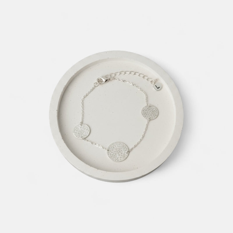 Fine | Silver 3 Lace Look Disc Bracelet