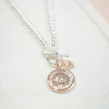 LIMITED EDITION | SHORT | Rose Gold & Silver Coin Necklace