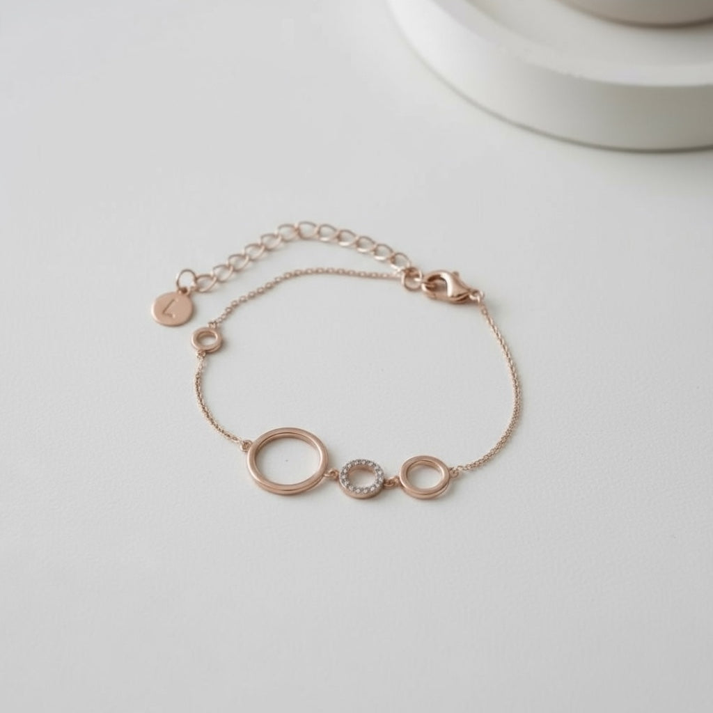 Fine | Rose Gold 3 Ring Bracelet