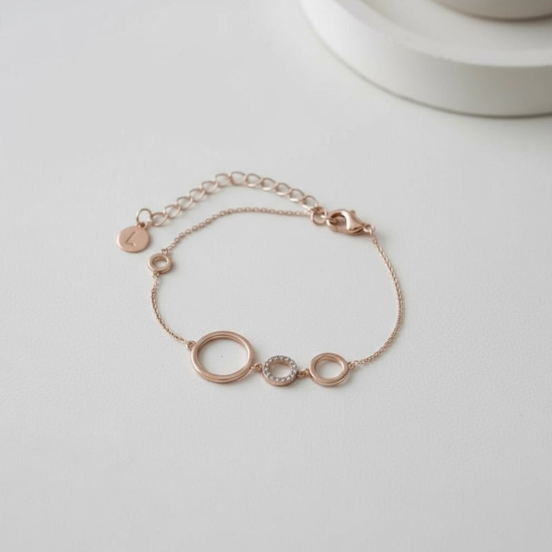 Fine | Rose Gold 3 Ring Bracelet