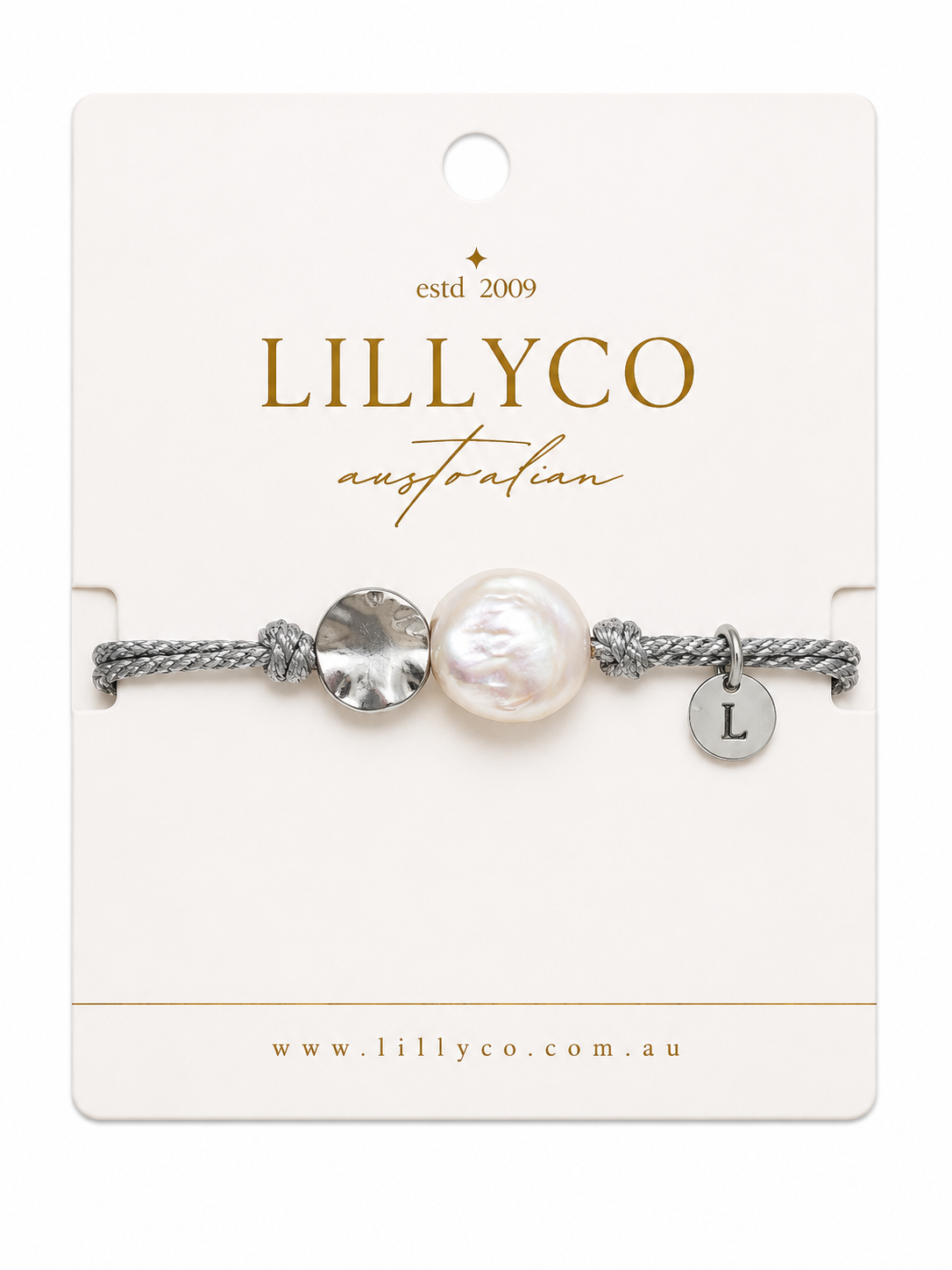 Silver Cord & Pearl Bracelet