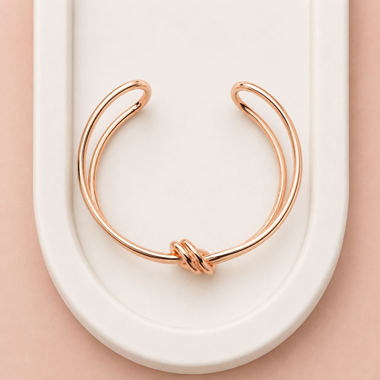 Rose Gold Knot Bangle