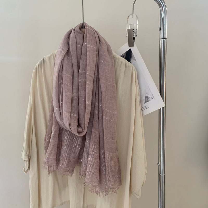 Ladies | Beautiful Pink Sequent Scarf