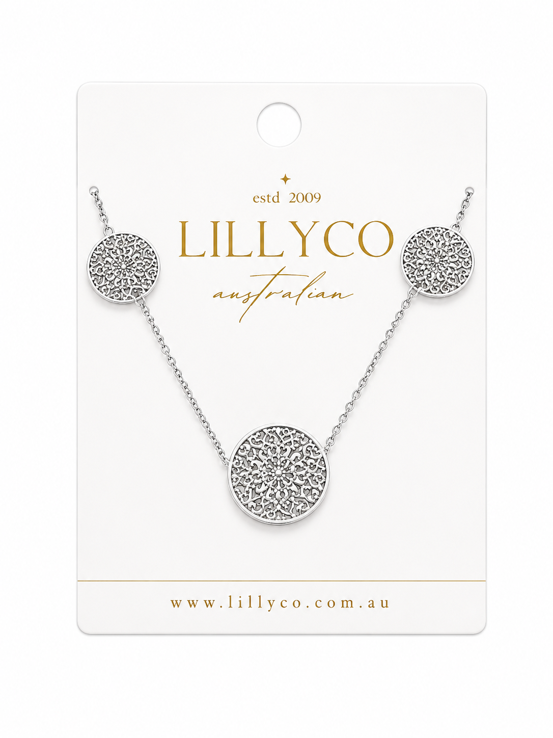 Fine | Silver Short 3 Disc Necklace