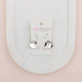 Silver 3 in 1 Heart & Pearl Ring Earring