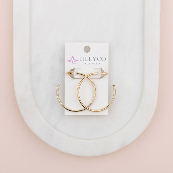 Light Gold Thin Hoop Earring