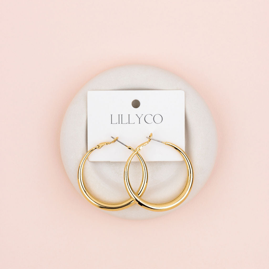 Favourite Yellow Gold Hoop Earring