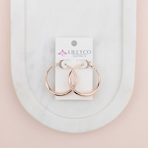 Rose Gold Hoop Earring (Back in stock May)
