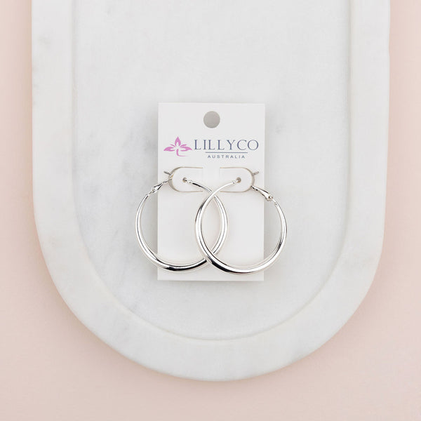 Silver Hoop Earring