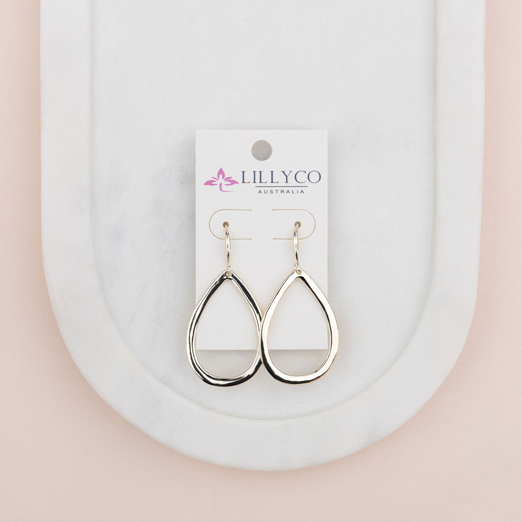 Light Gold Large Tear Drop Earring