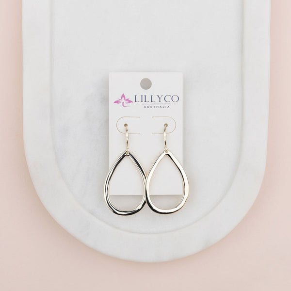 Light Gold Large Tear Drop Earring