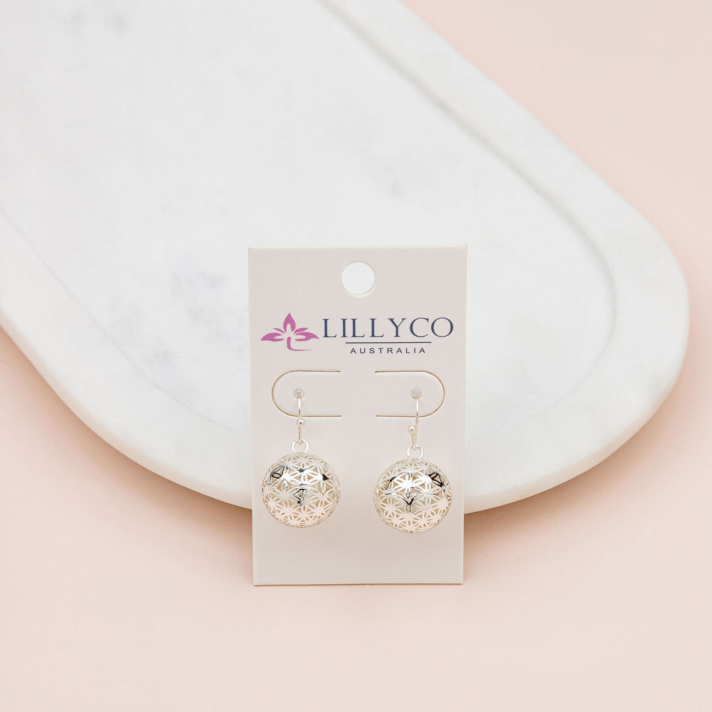 Silver Love Harmony Ball Earrings