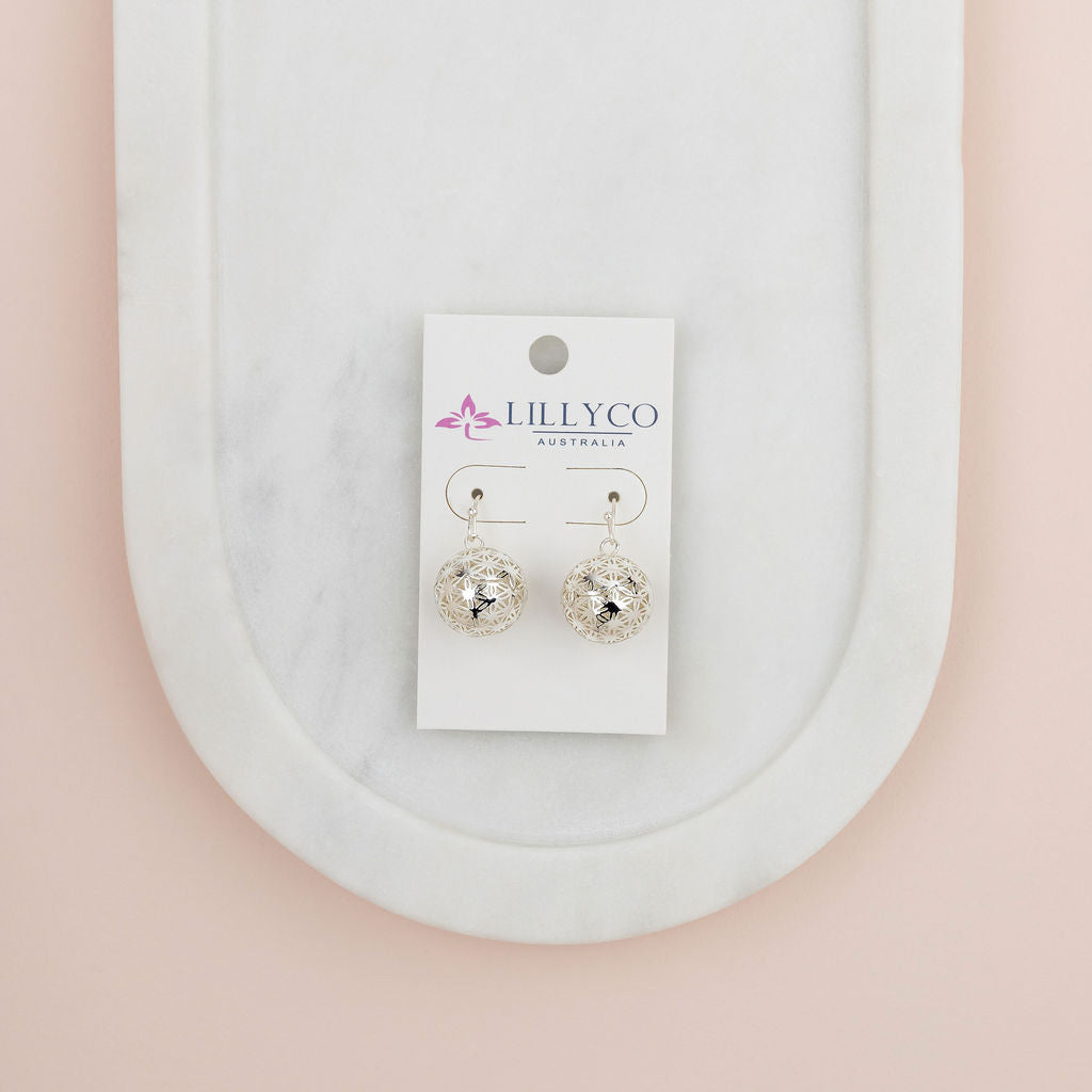 Silver Love Harmony Ball Earrings