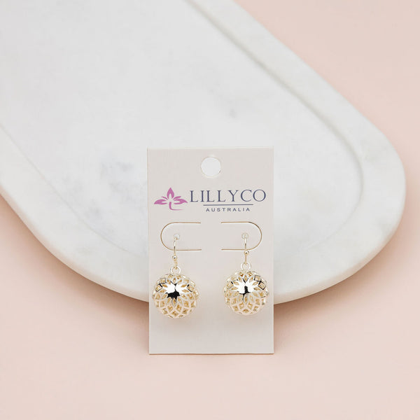 Rose Gold Happy Harmony Ball Earring