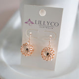 Rose Gold Flower Harmony Ball Earring