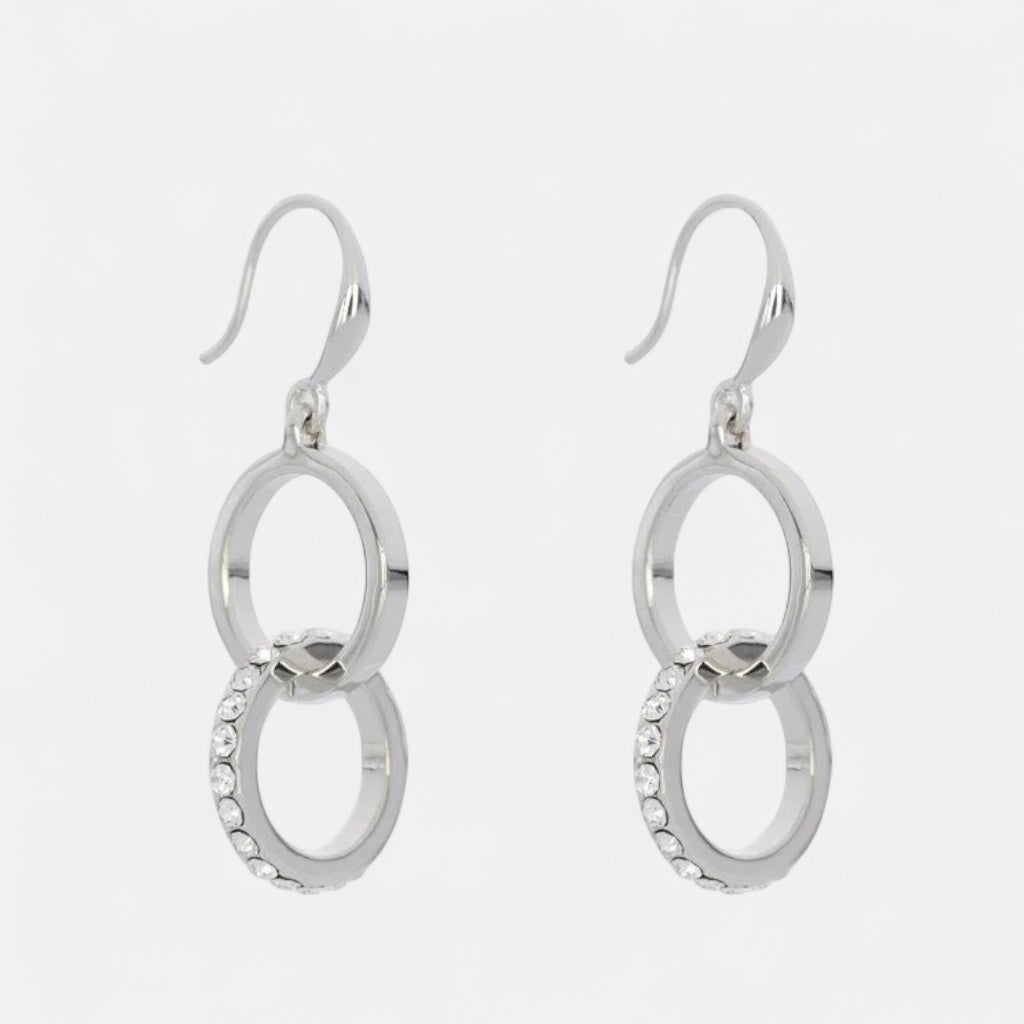 Fine | Silver Link & Bling Earring
