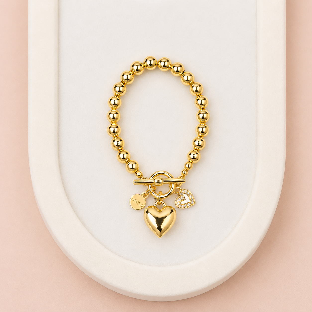Yellow Gold Heart Bracelet