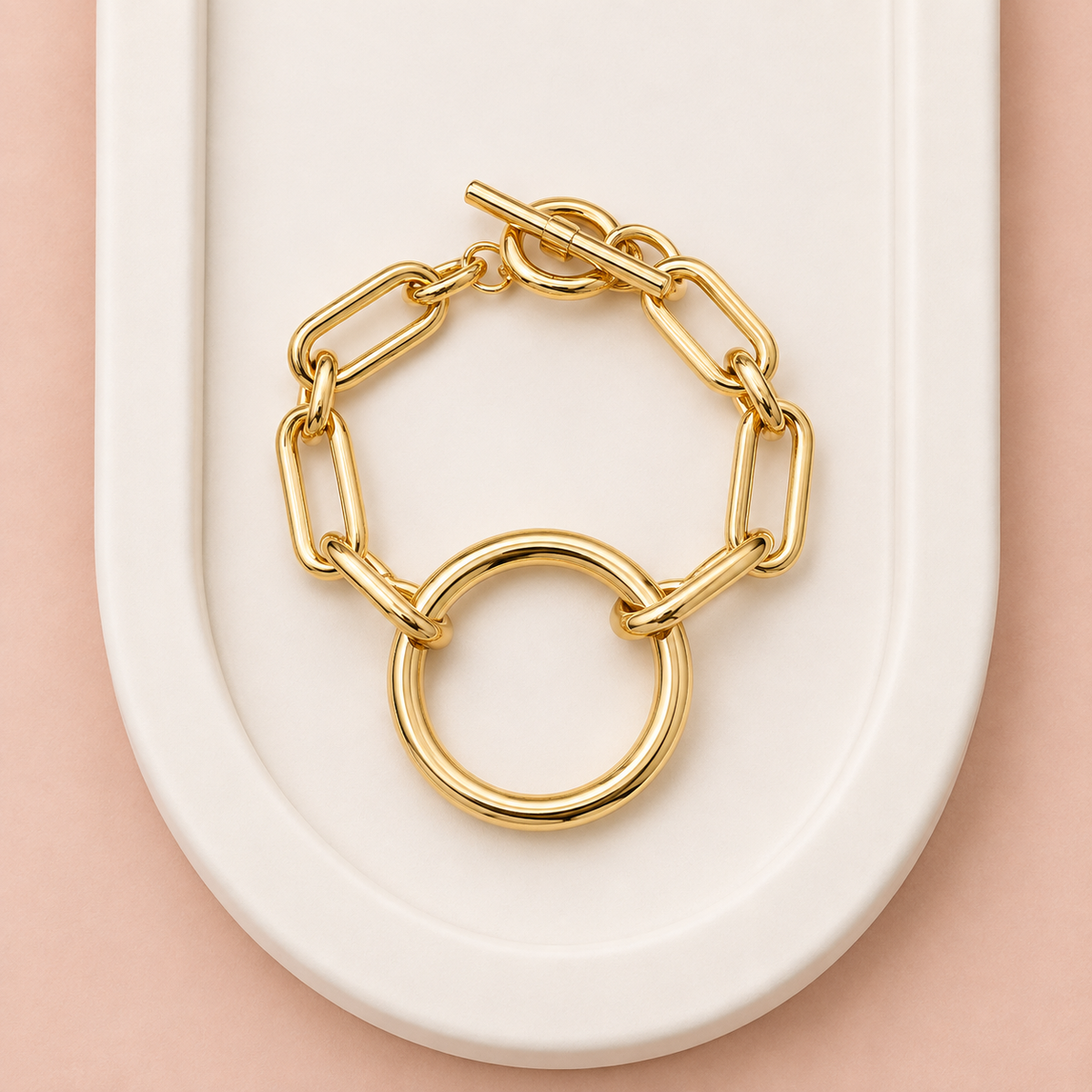 Yellow Gold Large Ring Bracelet