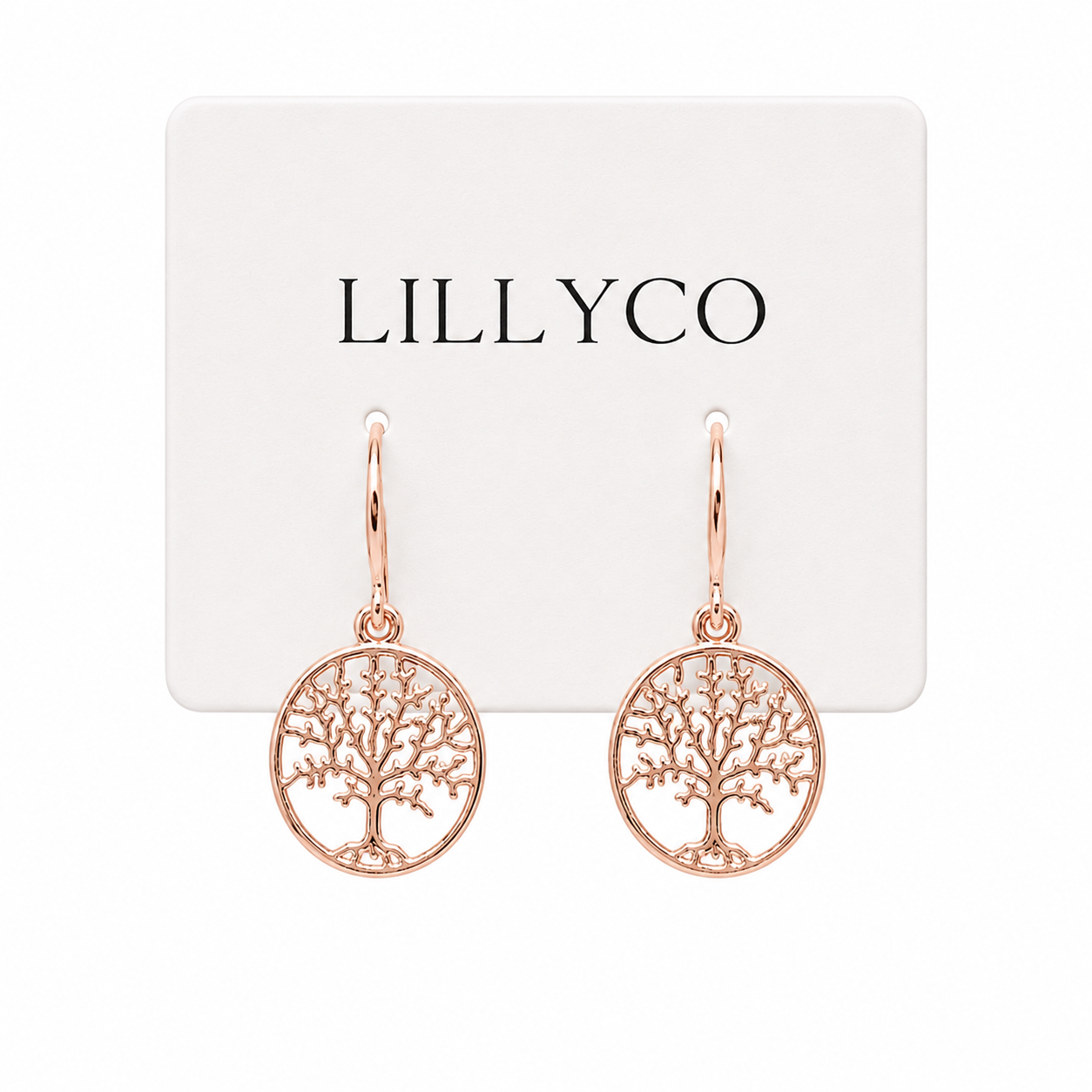 Rose Gold Tree Earring