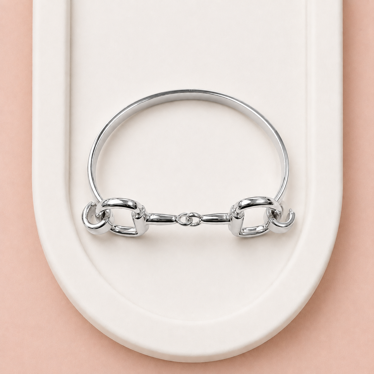Silver Horse Bit Bangle