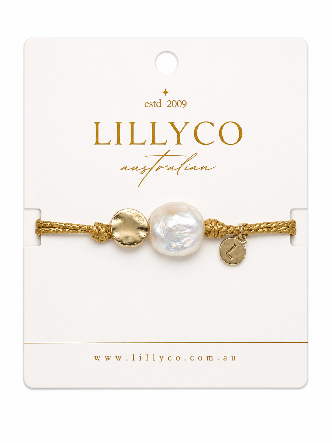Gold Cord & Pearl Bracelet