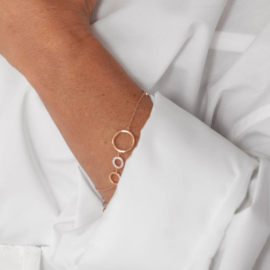 Fine | Rose Gold 3 Ring Bracelet