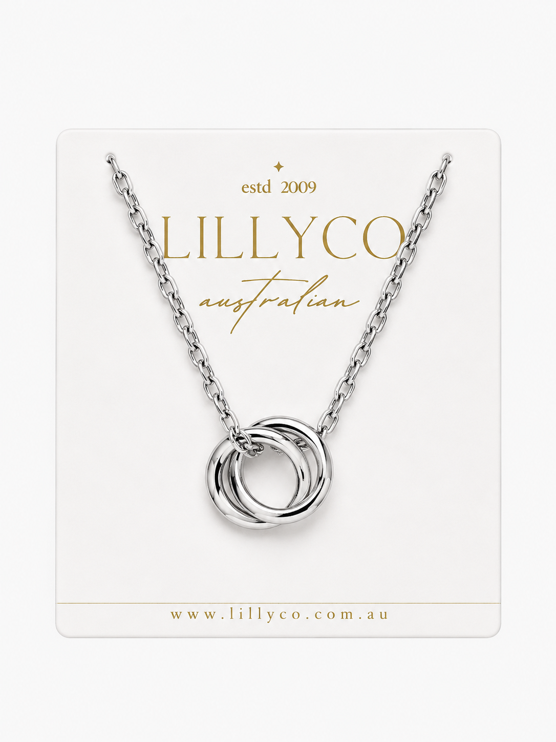 Fine | Short Silver Link Chain & 2 Ring Necklace