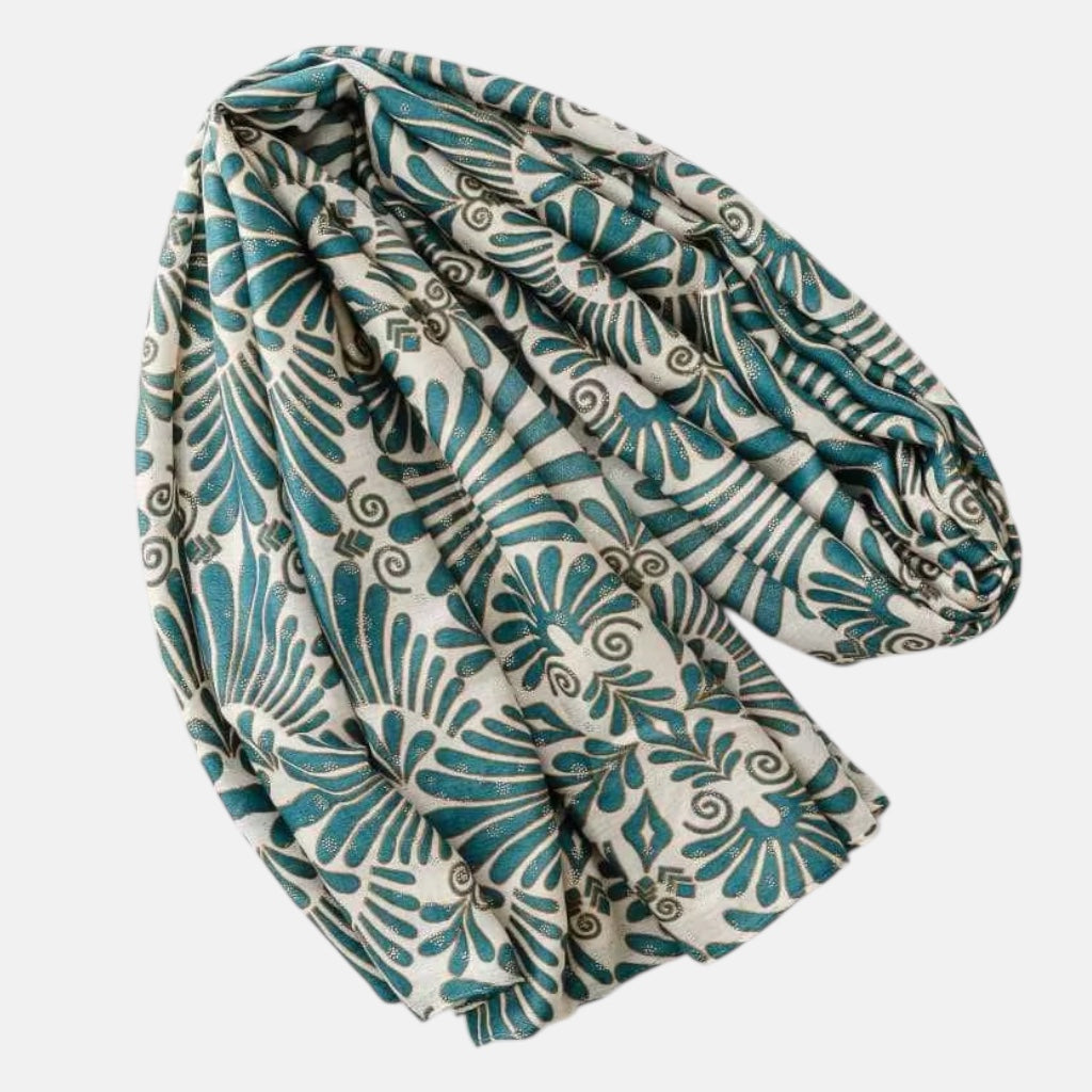 Ladies | Teal Pattern Scarf