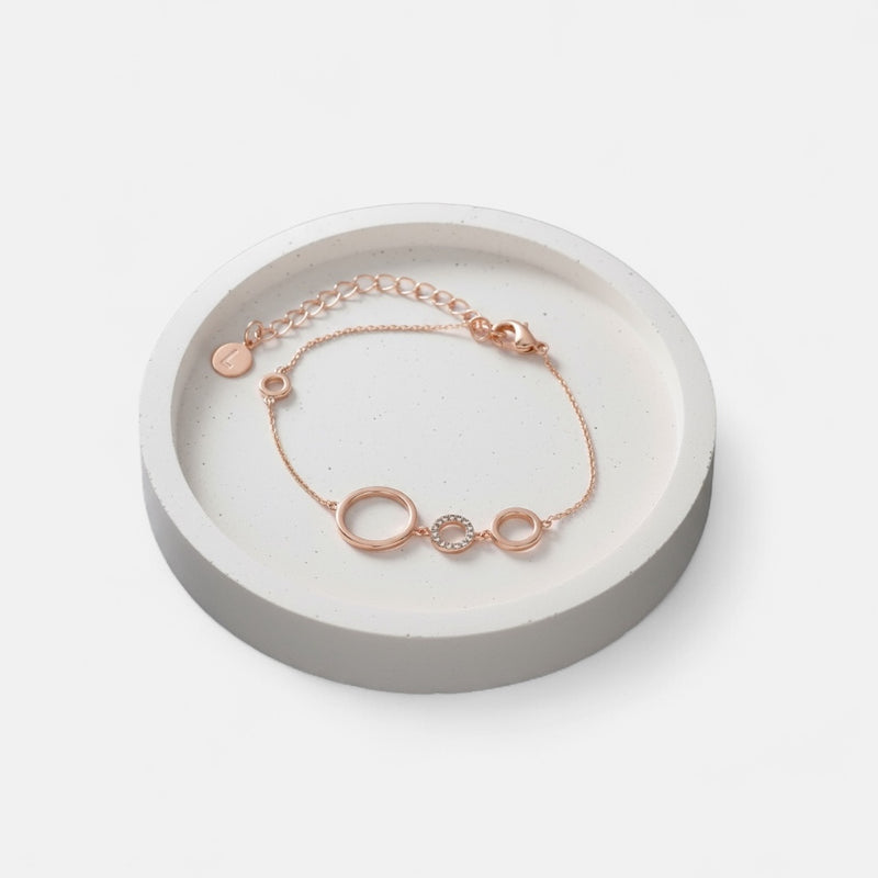 Fine | Rose Gold 3 Ring Bracelet