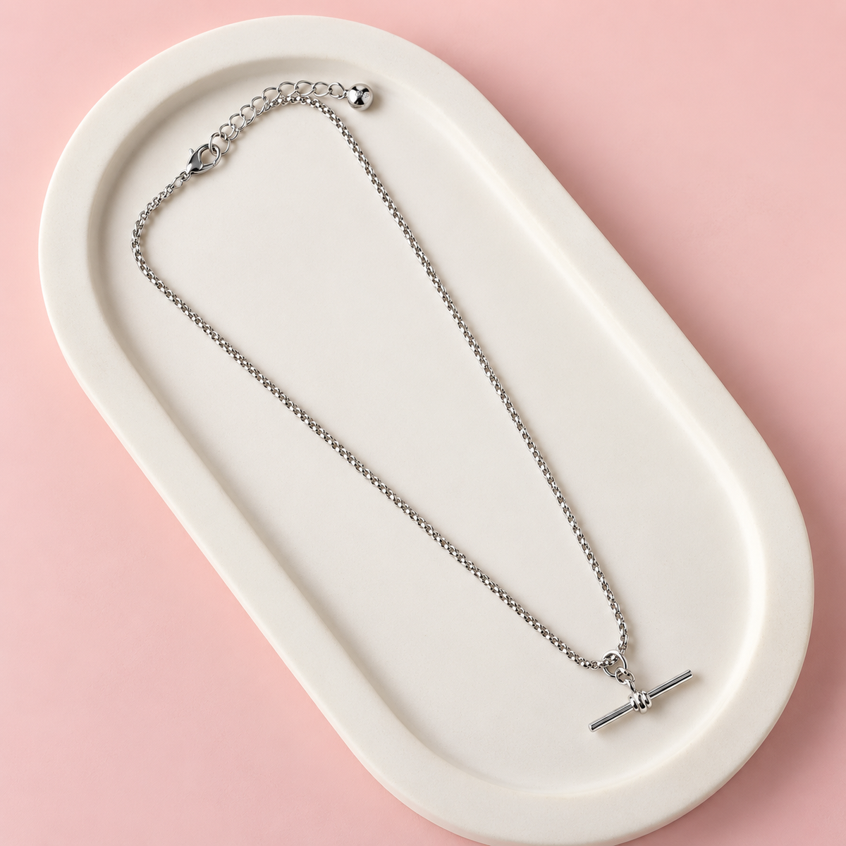 SHORT | Silver Fob Necklace