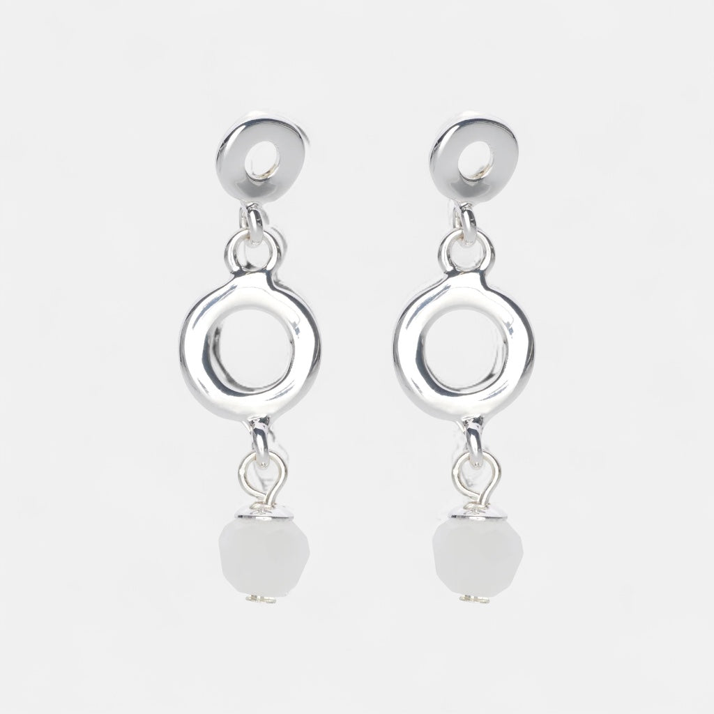 Fine | Silver & Pink Earring