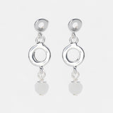 Fine | Silver & Pink Earring