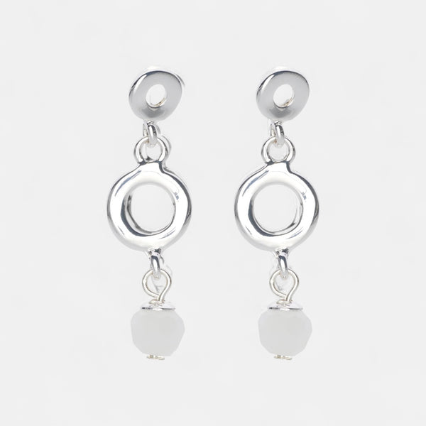 Fine | Silver & Pink Earring